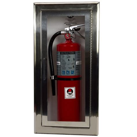 fully recessed stainless steel fire extinguisher cabinet|recessed fire extinguisher cabinet dimensions.